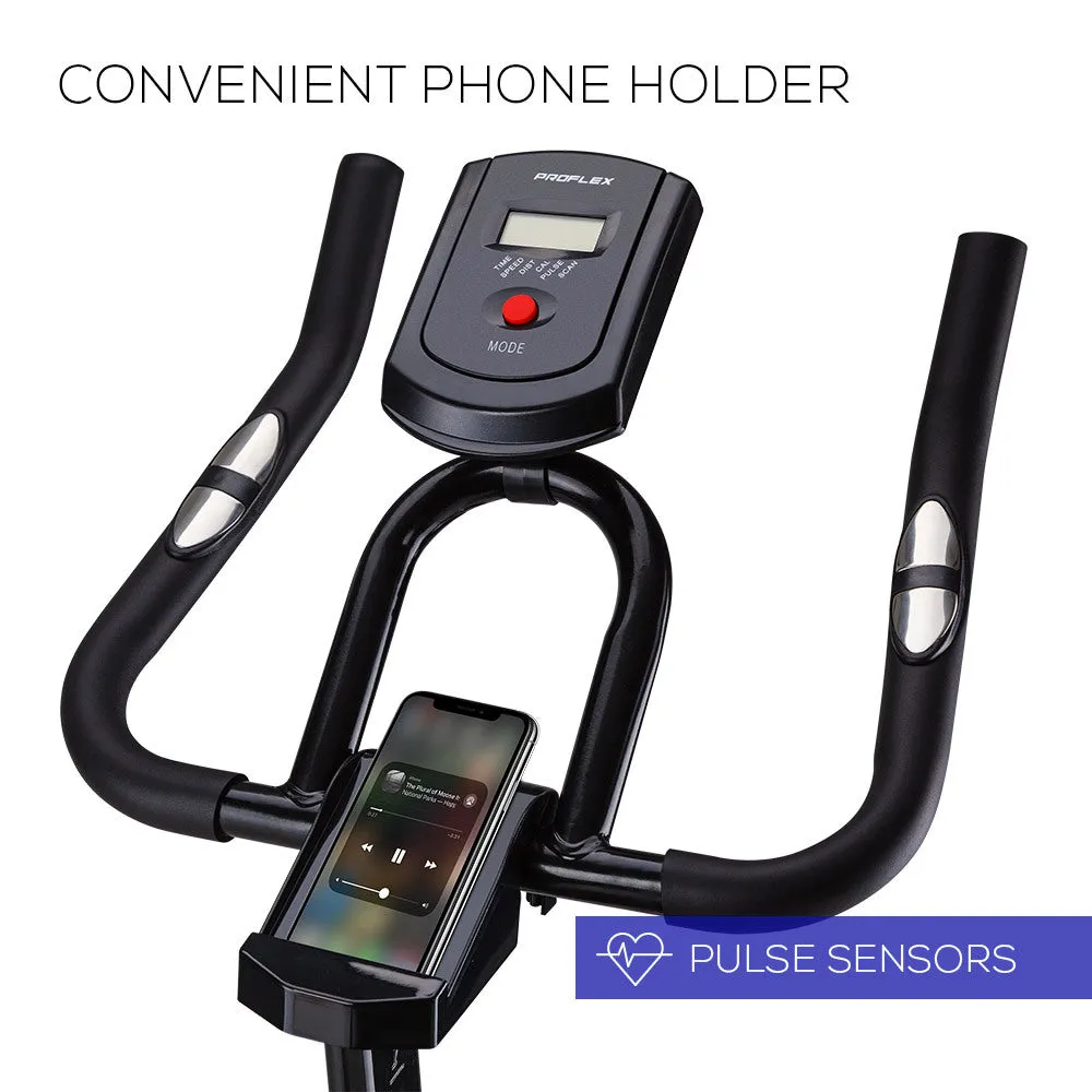 11kg Flywheel Spin Bike, LCD Console, Belt Drive - Proflex