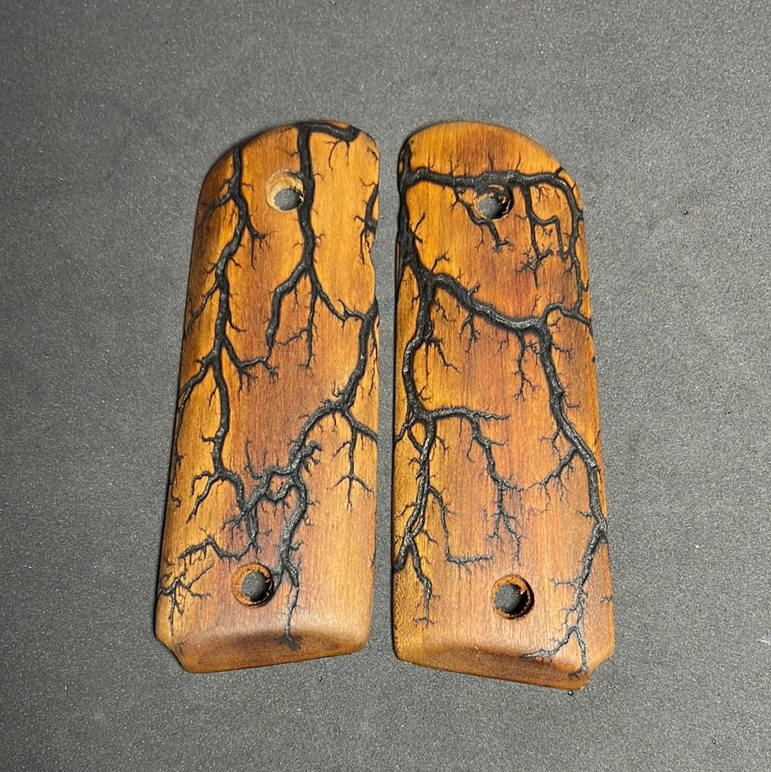 1911 Compact Size Electrocuted Cherry Grips - 005