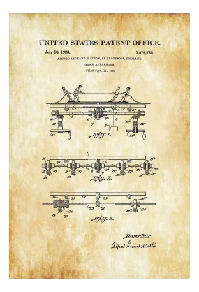 1928 Tug of War Toy Patent - Patent Print, Game Room Decor, Game Patent, Game Night, Board Game Patent, Game Room Art, Vintage Toy
