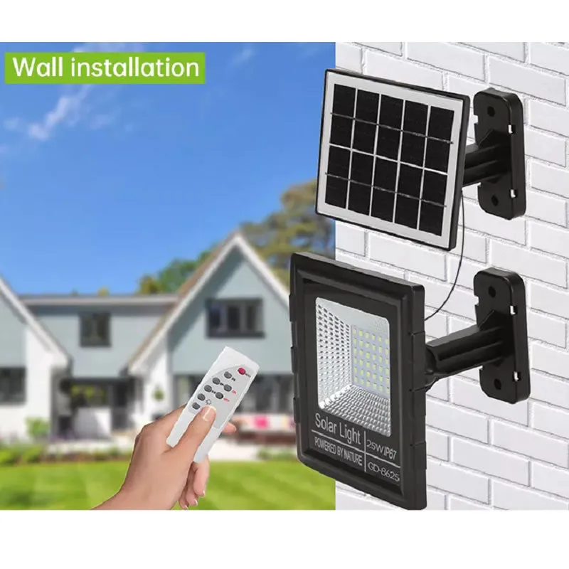 25W Waterproof Solar Flood Light With Remote Gd-8625