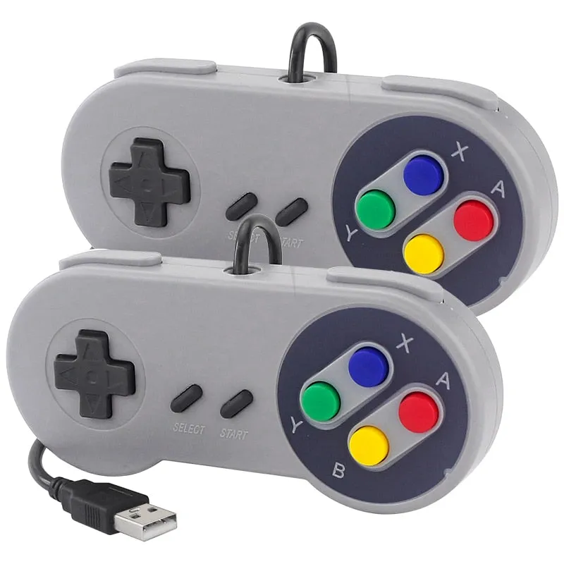 2PCs USB Gamepad Retro Gaming Joystick Wired Controller for Linux SNES Game PC NESPi RetroPie Windows Raspberry Pi 4B 3B  3B