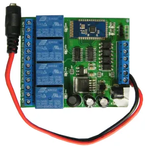 4-Channel Bluetooth Controlled Relay w/ Form “C” Contact for Android JBT4R-A