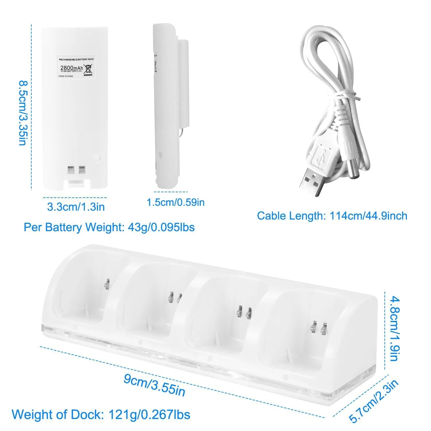 4 Remotes Charging Dock