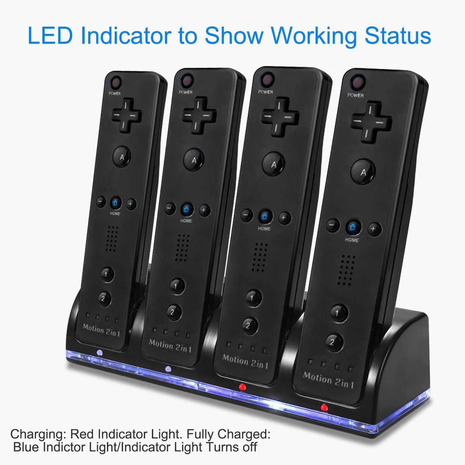 4 Remotes Charging Dock