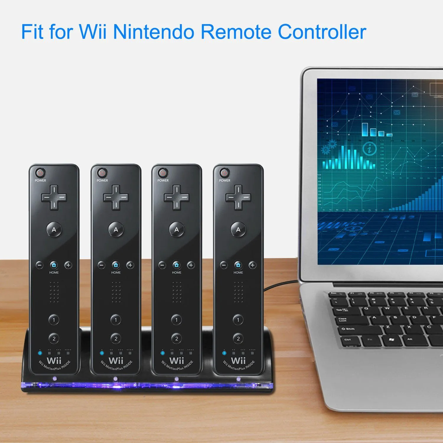 4 Remotes Charging Dock