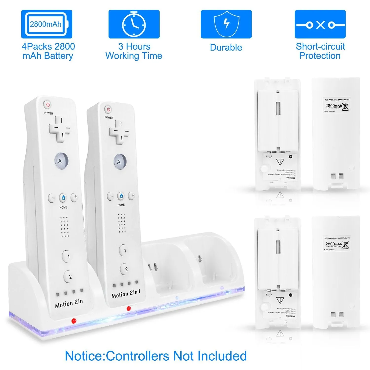 4 Remotes Charging Dock