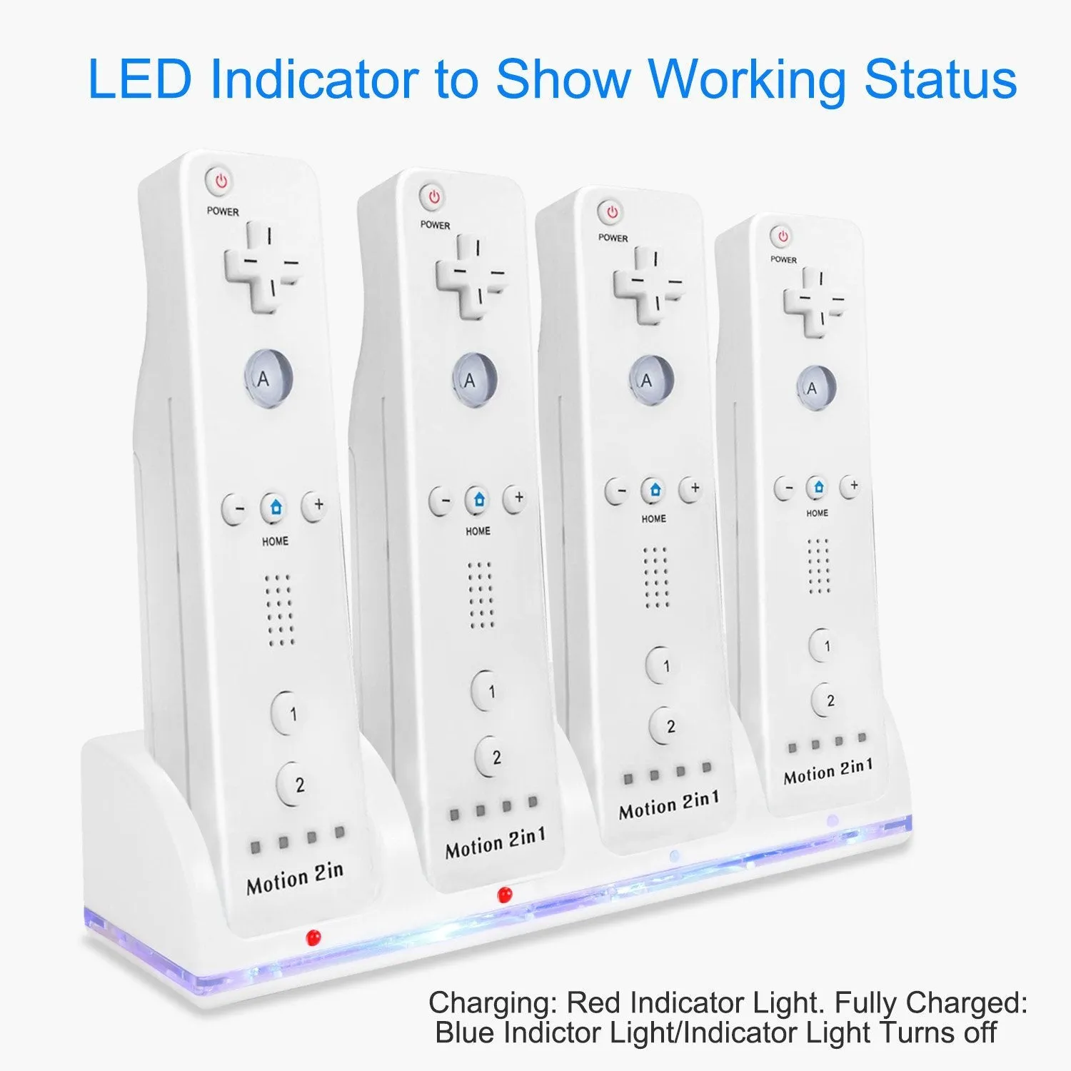 4 Remotes Charging Dock