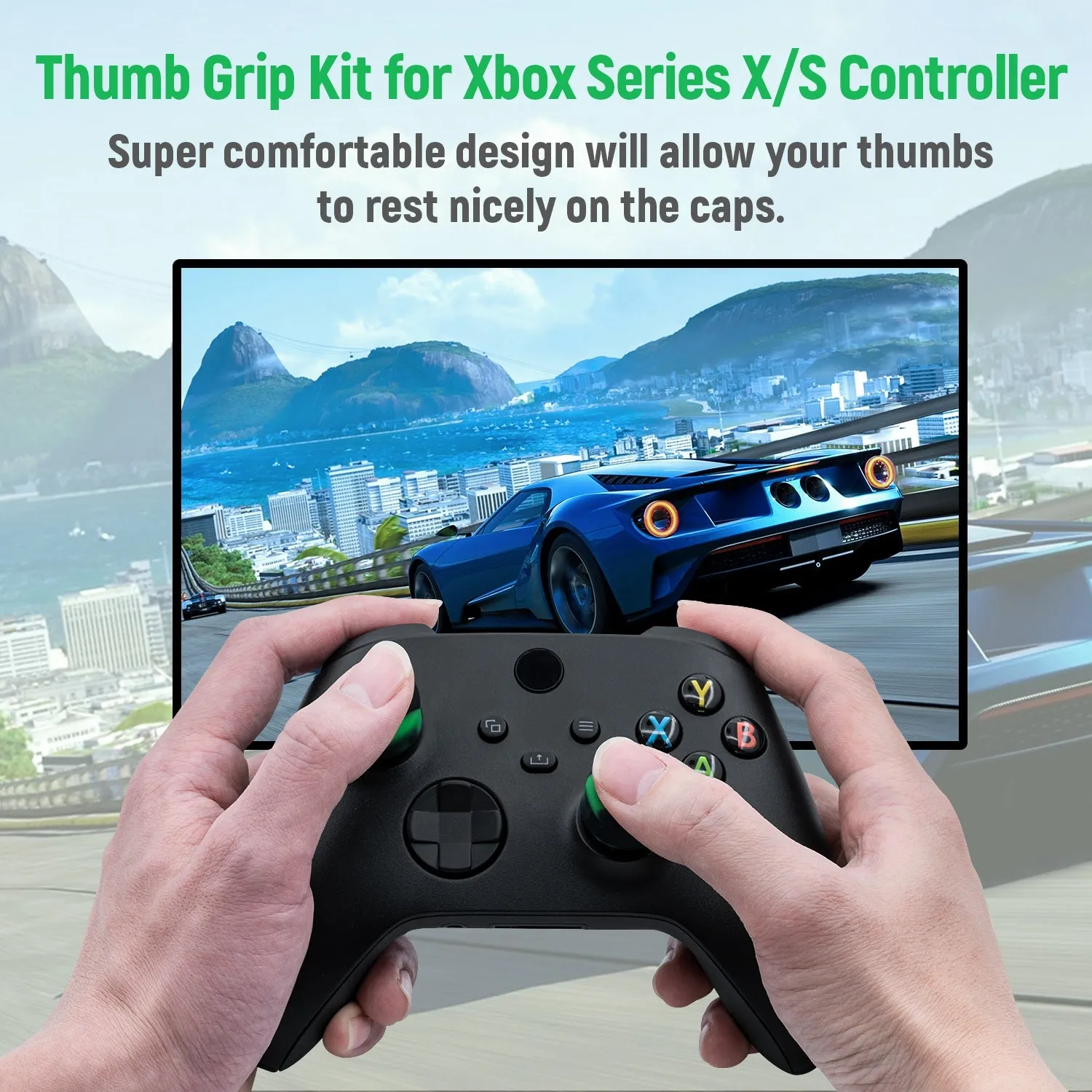 6 In 1 For Xbox Series X/Series S Controller Thumb Grips for Thumbsticks for Caps Joystick Grip for Xbox Series S Controller