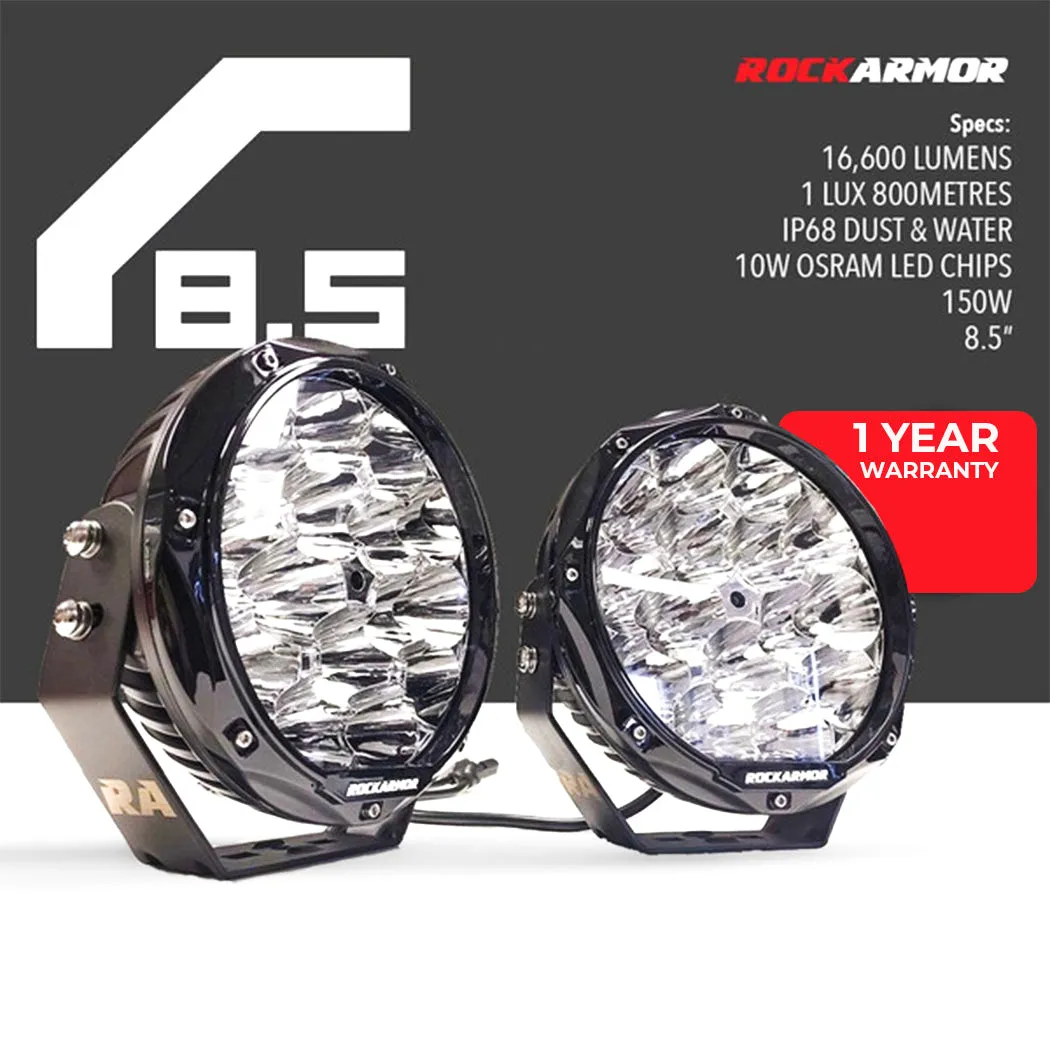 Enhanced 90 Series Prado Off-Road Frontal Pack: Heavy-Duty Bull Bar, Premium Winch, and High-Intensity LED Spotlights