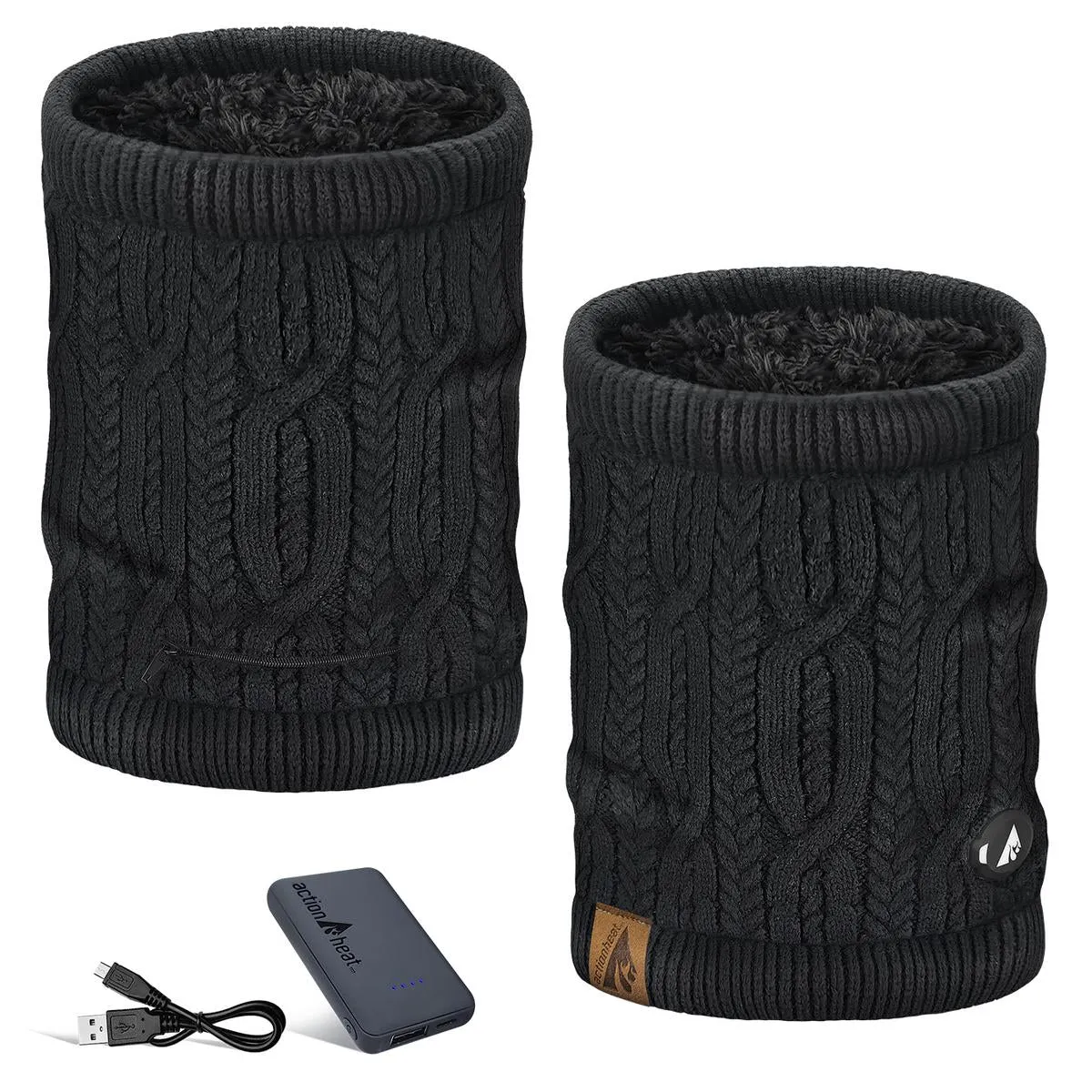 ActionHeat 5V Battery Cable Knit Heated Neck Gaiter