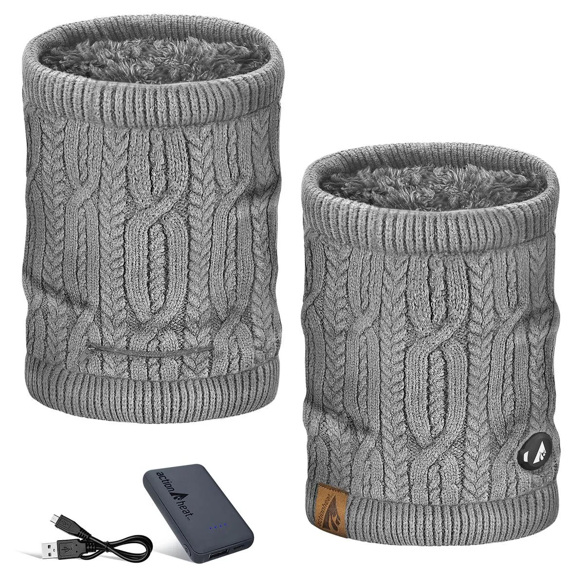 ActionHeat 5V Battery Cable Knit Heated Neck Gaiter