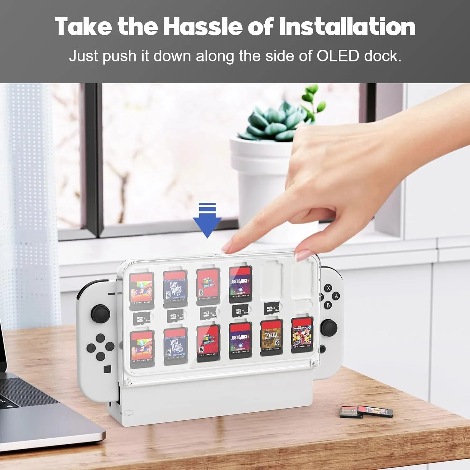 Akitomo Game Card Show Case Dock Holder 12 6 for Nintendo Switch OLED