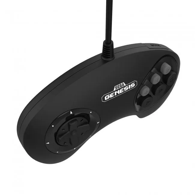 BIG6 wired controller pad for Sega Mega Drive & Genesis officially licensed - 10ft (3 meters) Black | Retro-Bit