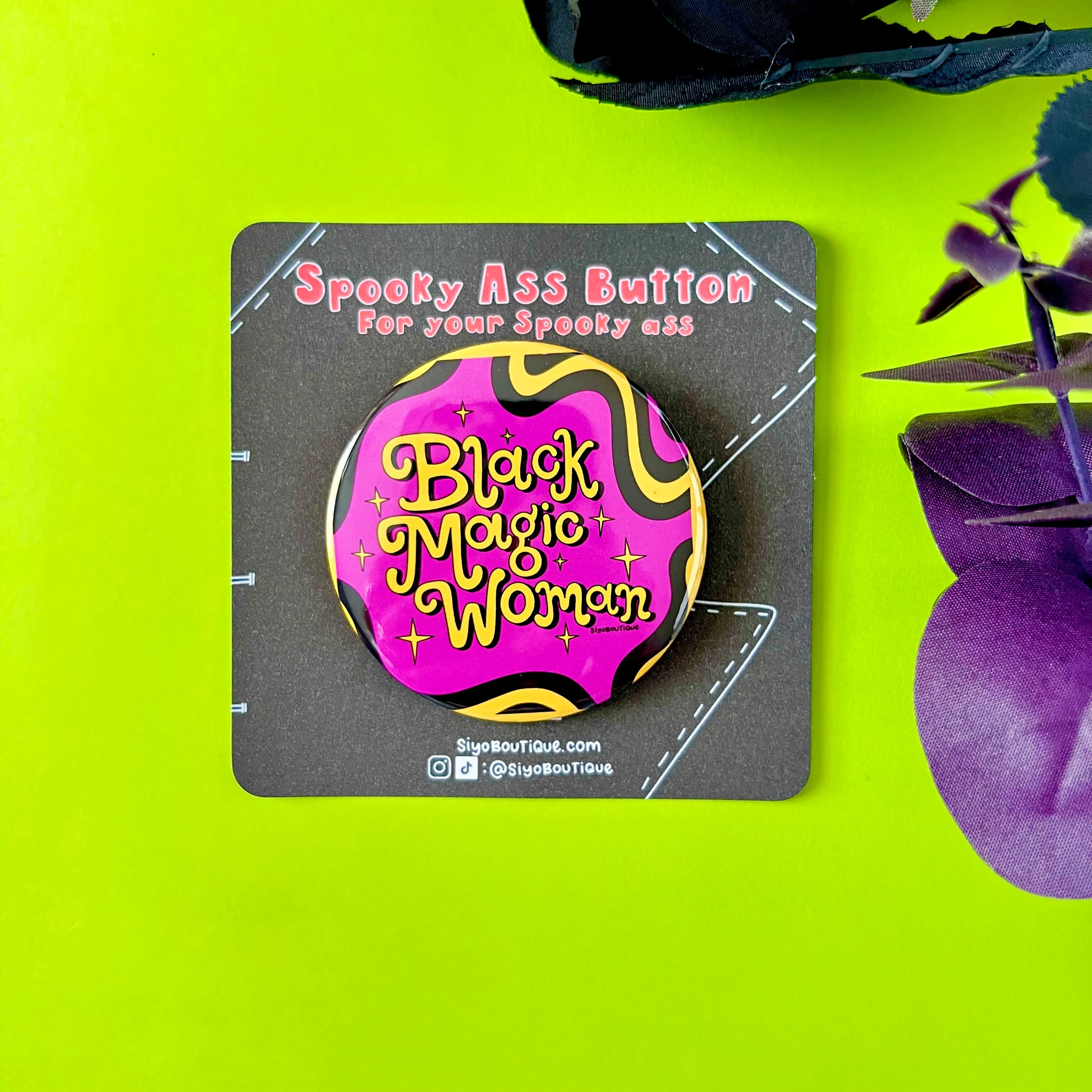 Black Magic Woman Button
