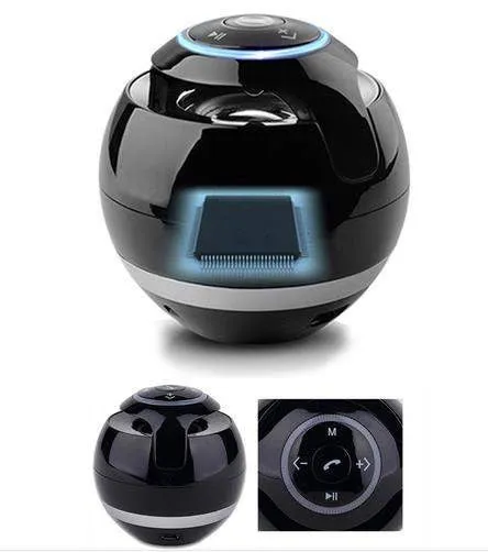 Bluetooth Speaker Box With Mic TF Card FM Radio LED Light