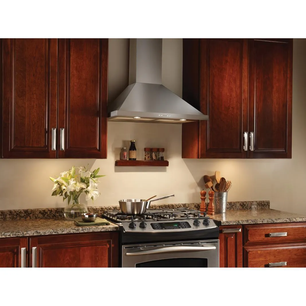 Broan - 30 Inch 520 CFM Wall Mount and Chimney Range Vent in Stainless - EW5830SS