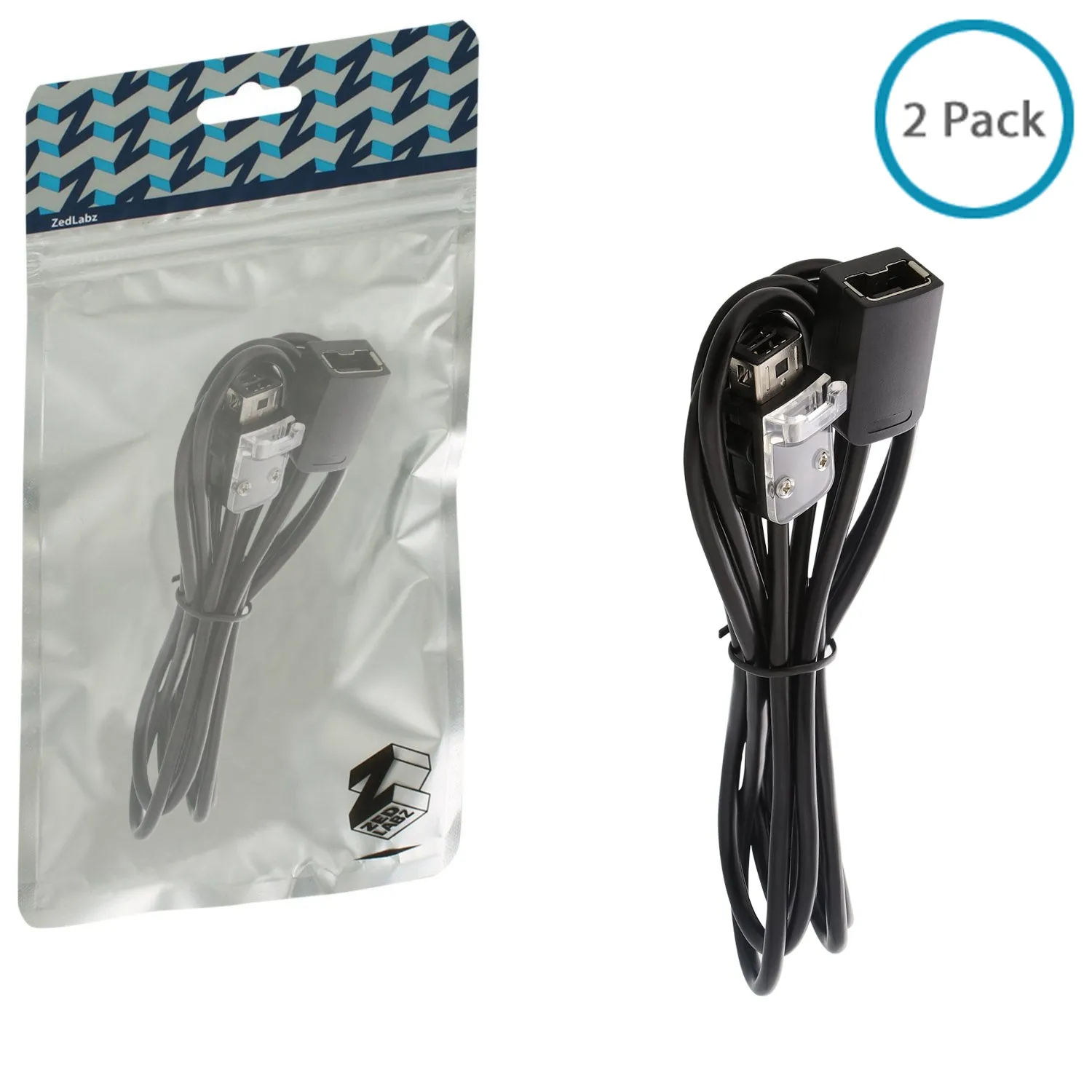 Cable for Nintendo SNES Mini 2017 & NES mini 2016 (NES & Super NES classic edition), Wii U & Wii 1.8m extension cord lead – black | ZedLabz