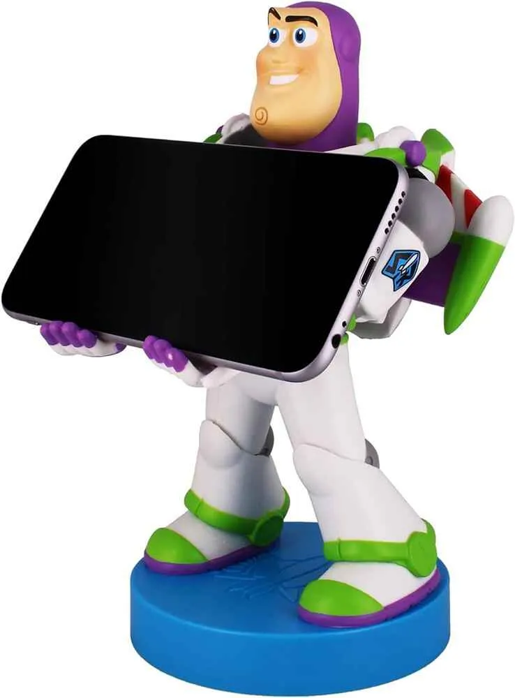 Cable Guys - Disney Toy Story Buzz Lightyear 8 Inch PVC Statue Deluxe Mobile Phone and Controller Holder/Charger
