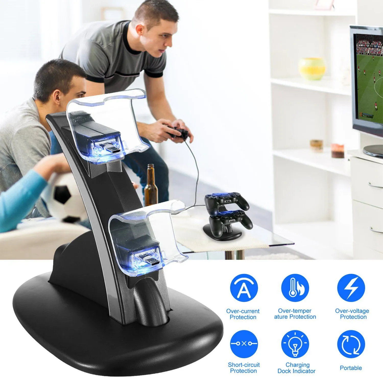Charging Dock Station Dual Micro USB Stand for PS4 Pro