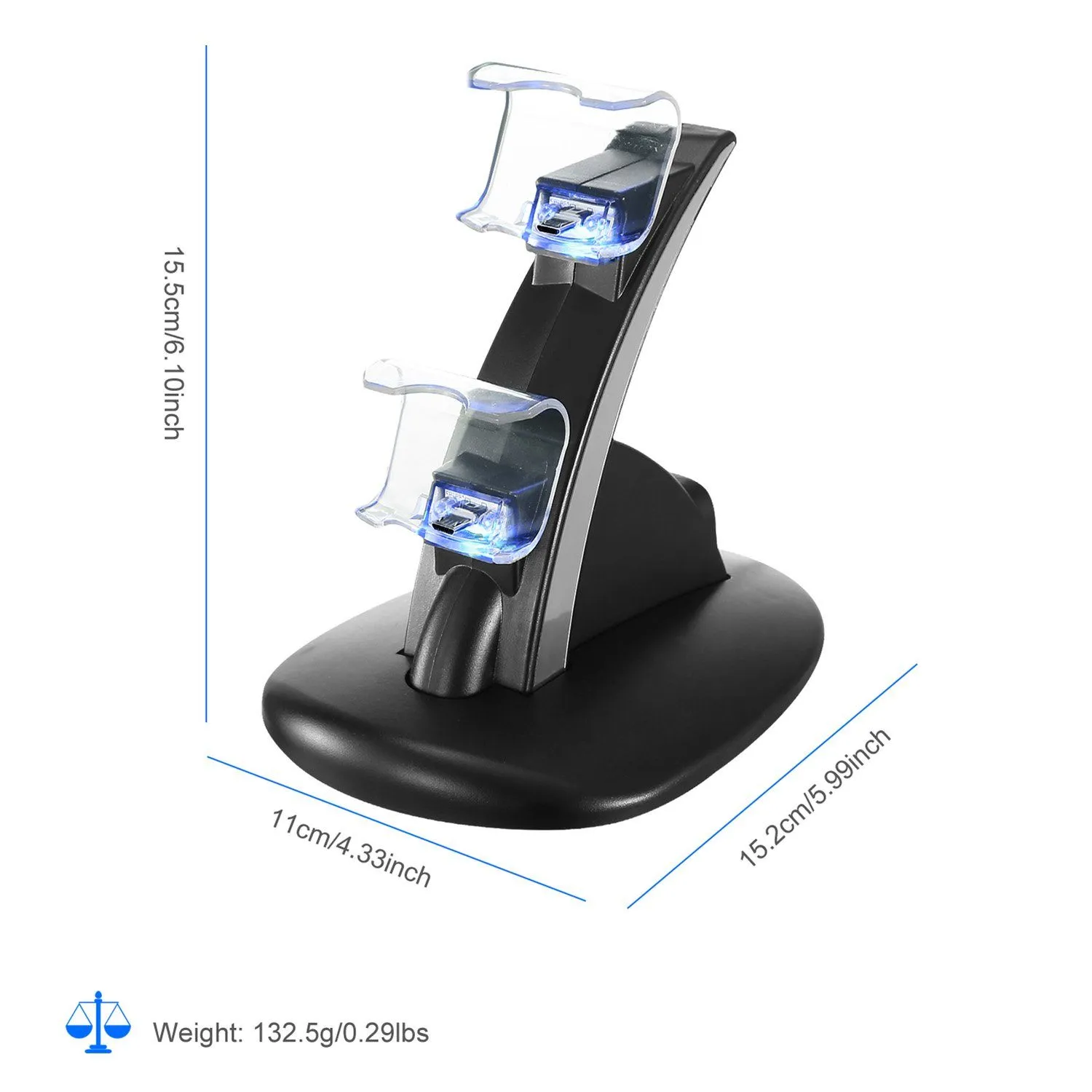 Charging Dock Station Dual Micro USB Stand for PS4 Pro