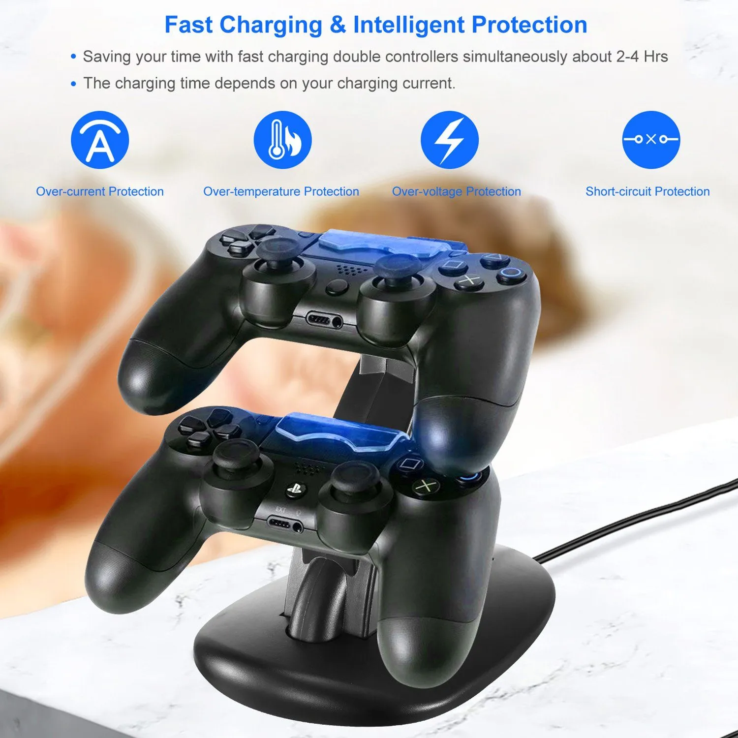Charging Dock Station Dual Micro USB Stand for PS4 Pro