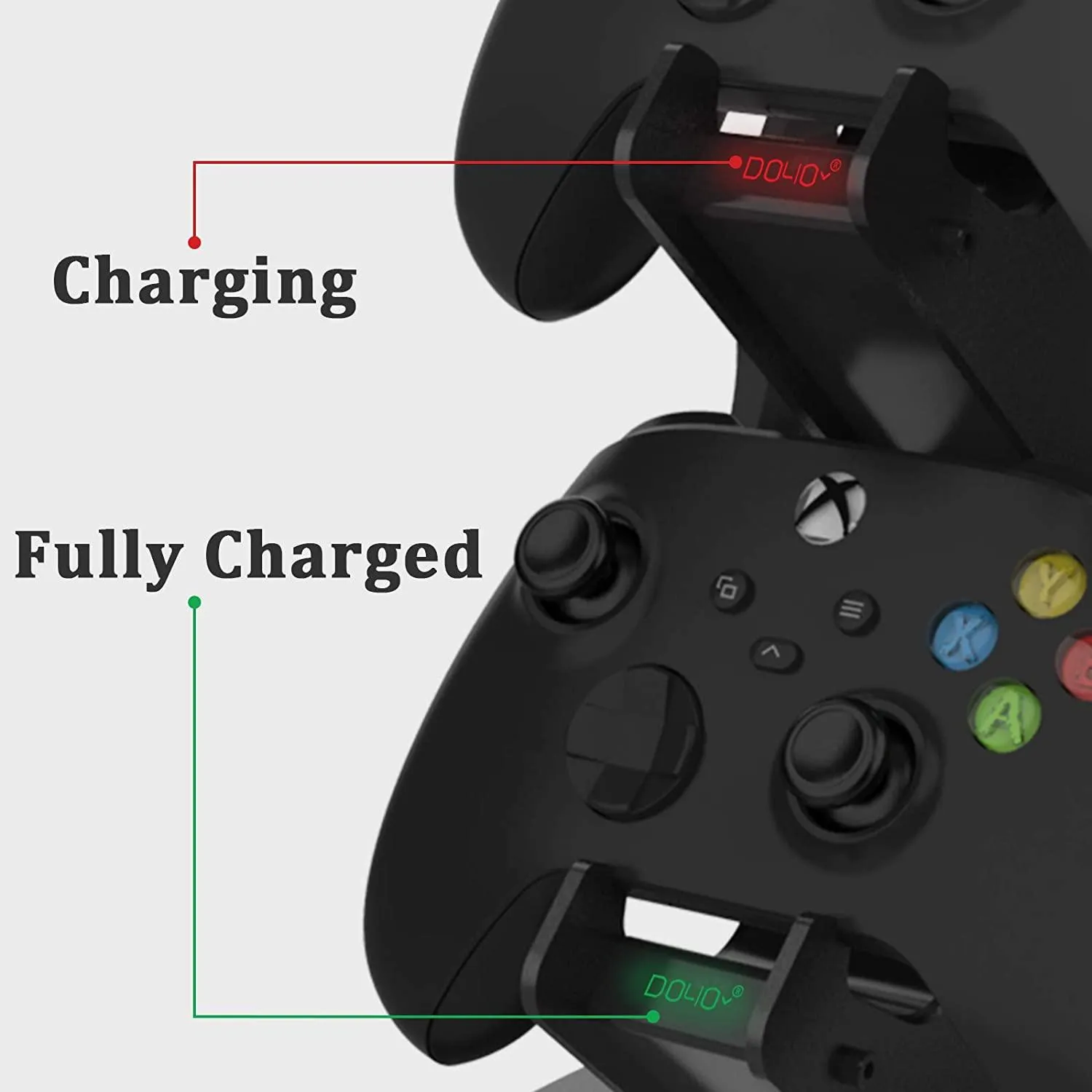 Charging Station Holder for Xbox Series X/S Metal Material Stable Design LED Charging Display Headphone Storage