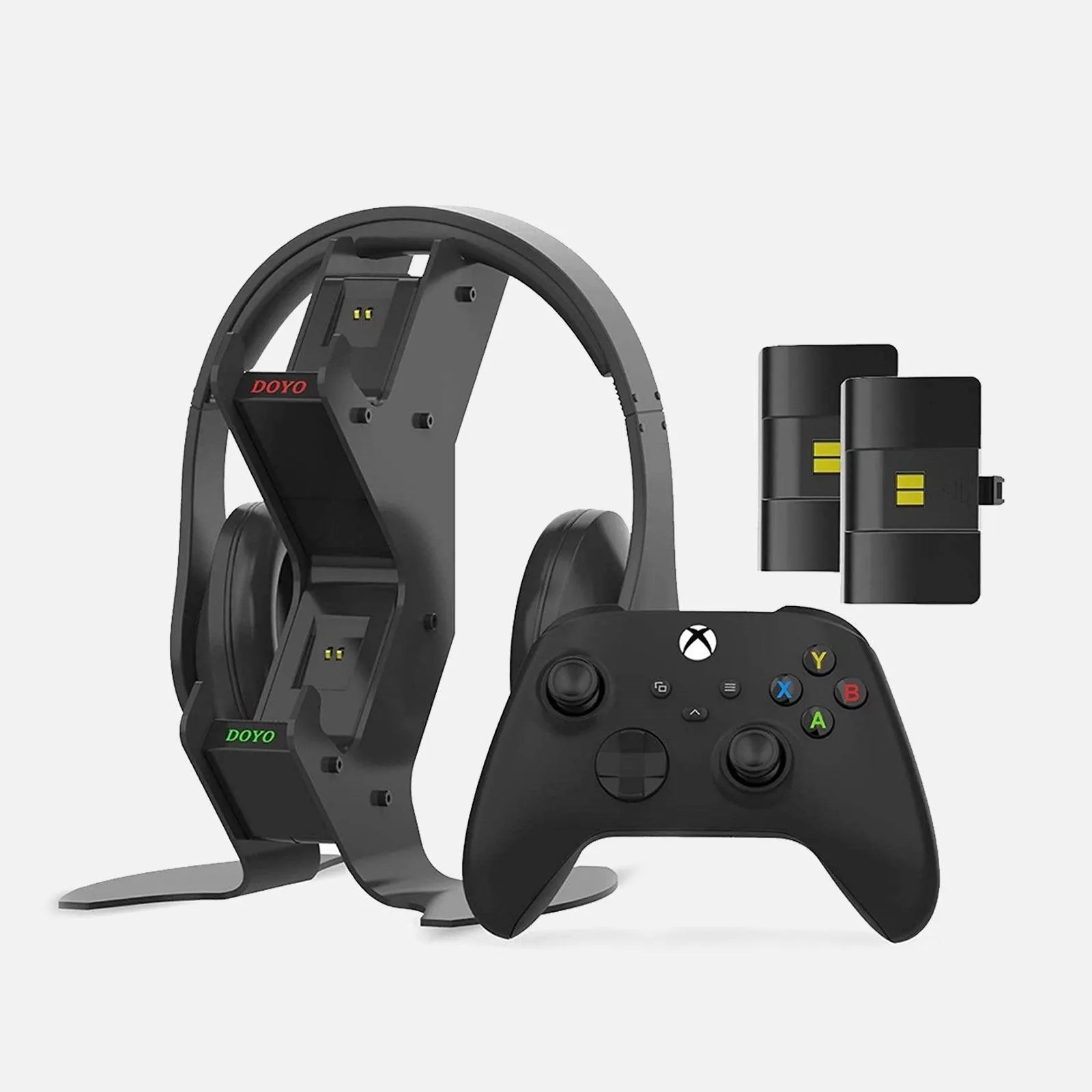 Charging Station Holder for Xbox Series X/S Metal Material Stable Design LED Charging Display Headphone Storage