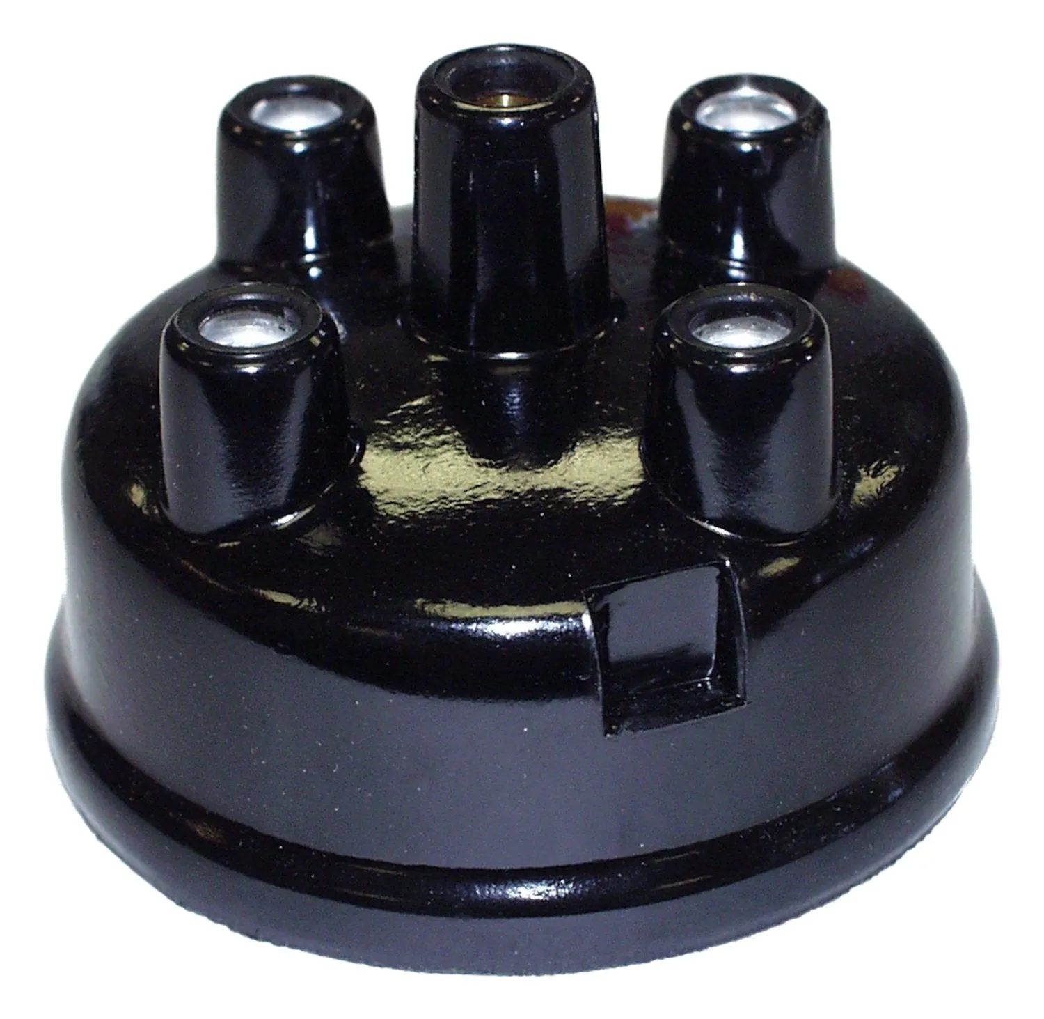 Crown Automotive Jeep Replacement JA009307 Distributor Cap; Right; Spring Button Carbon Button For Rotor Center Contact;