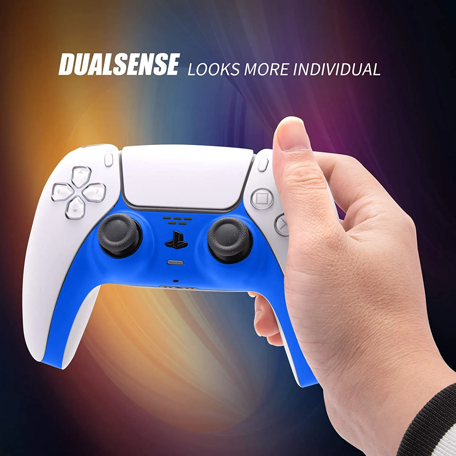 Decoration Shell Cover with Two Analog Grips For PS5 DualSense Controller