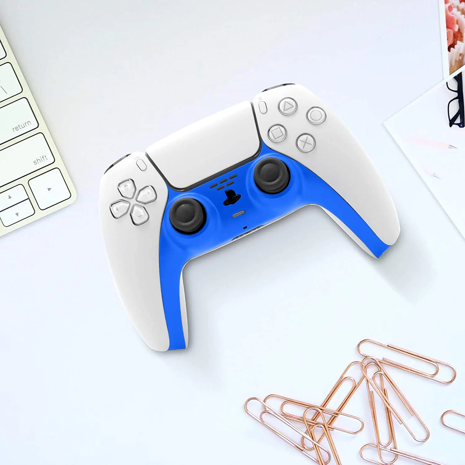 Decoration Shell Cover with Two Analog Grips For PS5 DualSense Controller