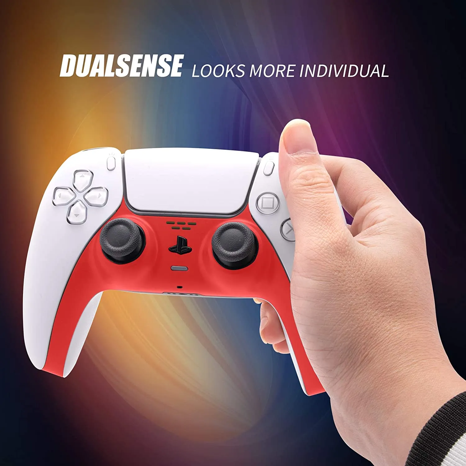 Decoration Shell Cover with Two Analog Grips For PS5 DualSense Controller