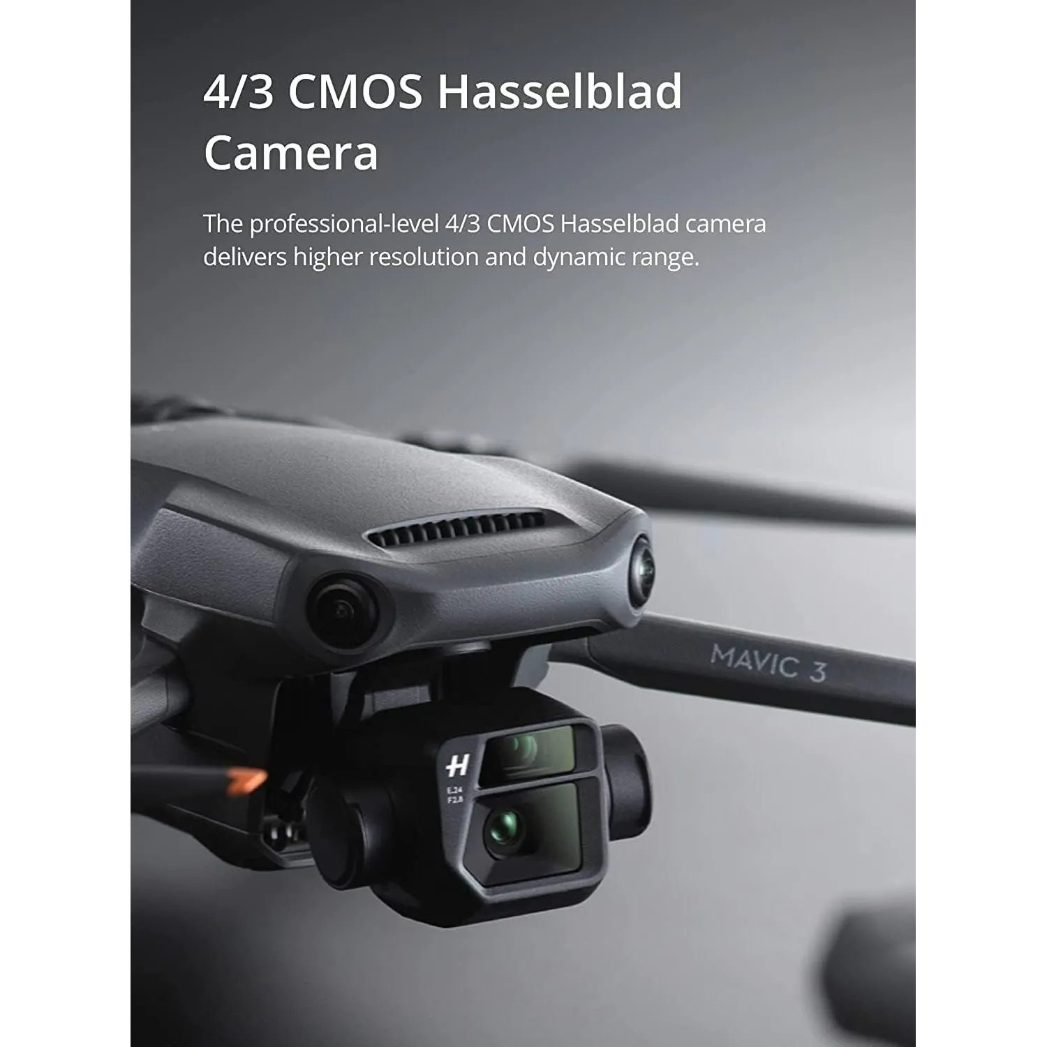 DJI Mavic 3 Drone - 4/3 CMOS Hasselblad Camera, 5.1K Video, 46-Min Flight, Obstacle Sensing, DJI RC-N1 Remote