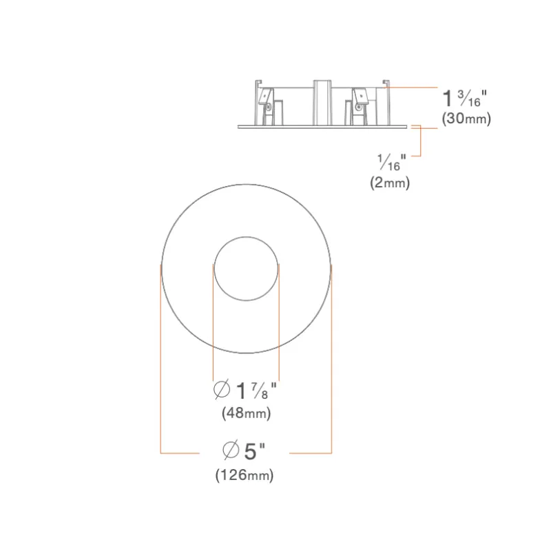 DMF M4TRP M Series 4" Round Pinhole Trim