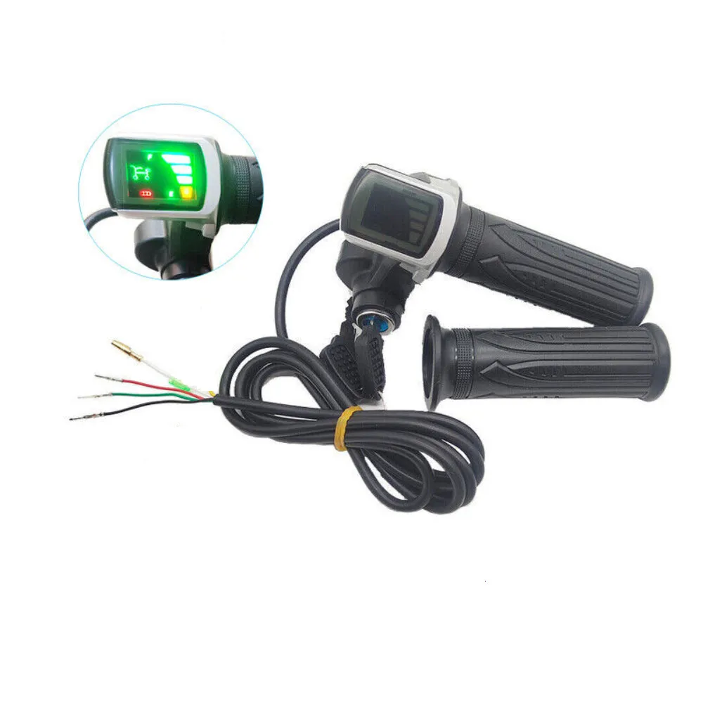 E-Bicycle Digital Thumb Throttle With LED Power Display and Lock