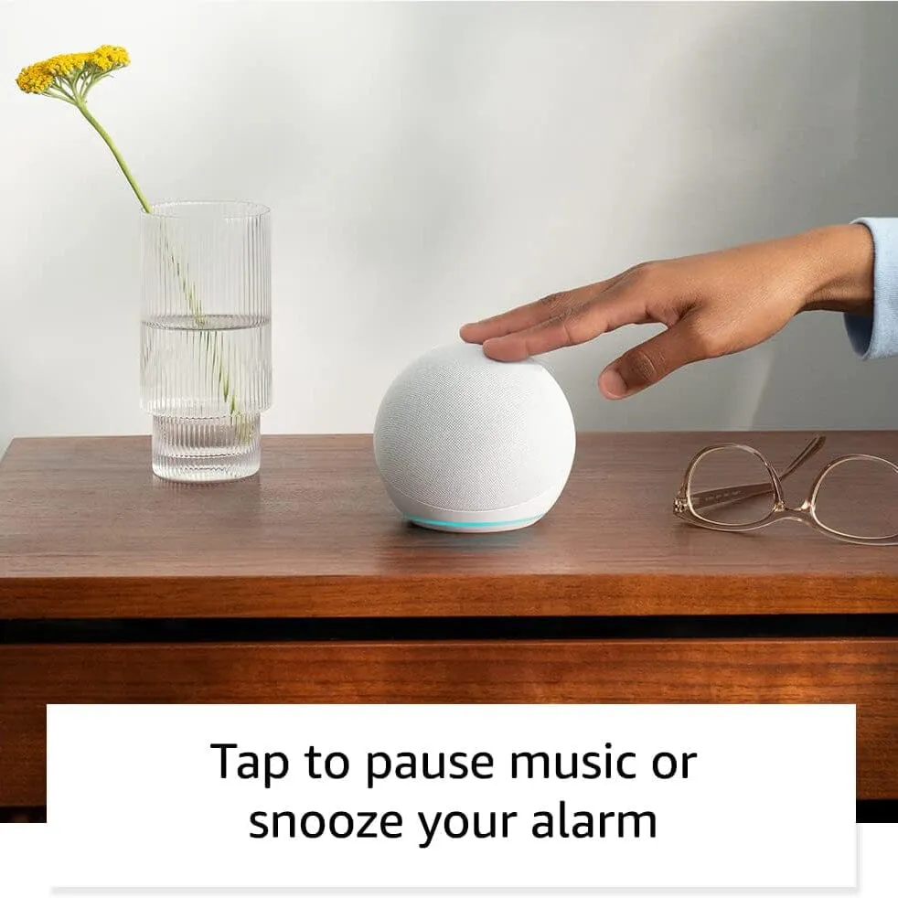 Echo Dot (5th Gen, 2022 Release) With Bigger Vibrant Sound, Helpful Routines and Alexa (Refurbished)