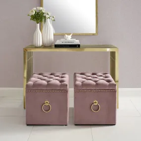 Ella Velvet Storage Ottoman