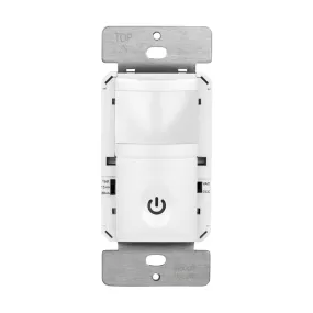 Enerlites HMOS 180° PIR Occupancy/Vacancy Motion Sensor Wall Switch, Neutral Wire Required, Single Pole