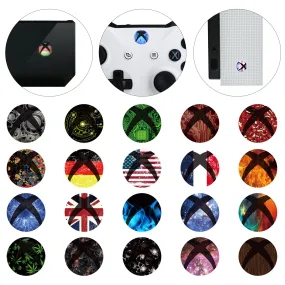 eXtremeRate 60 pcs Home Button Power Switch Stickers Skin Cover for Xbox One / One S /Xbox One X Console Kinect and Xbox One / One S / Xbox One X/Elite Controllers - XBLS001