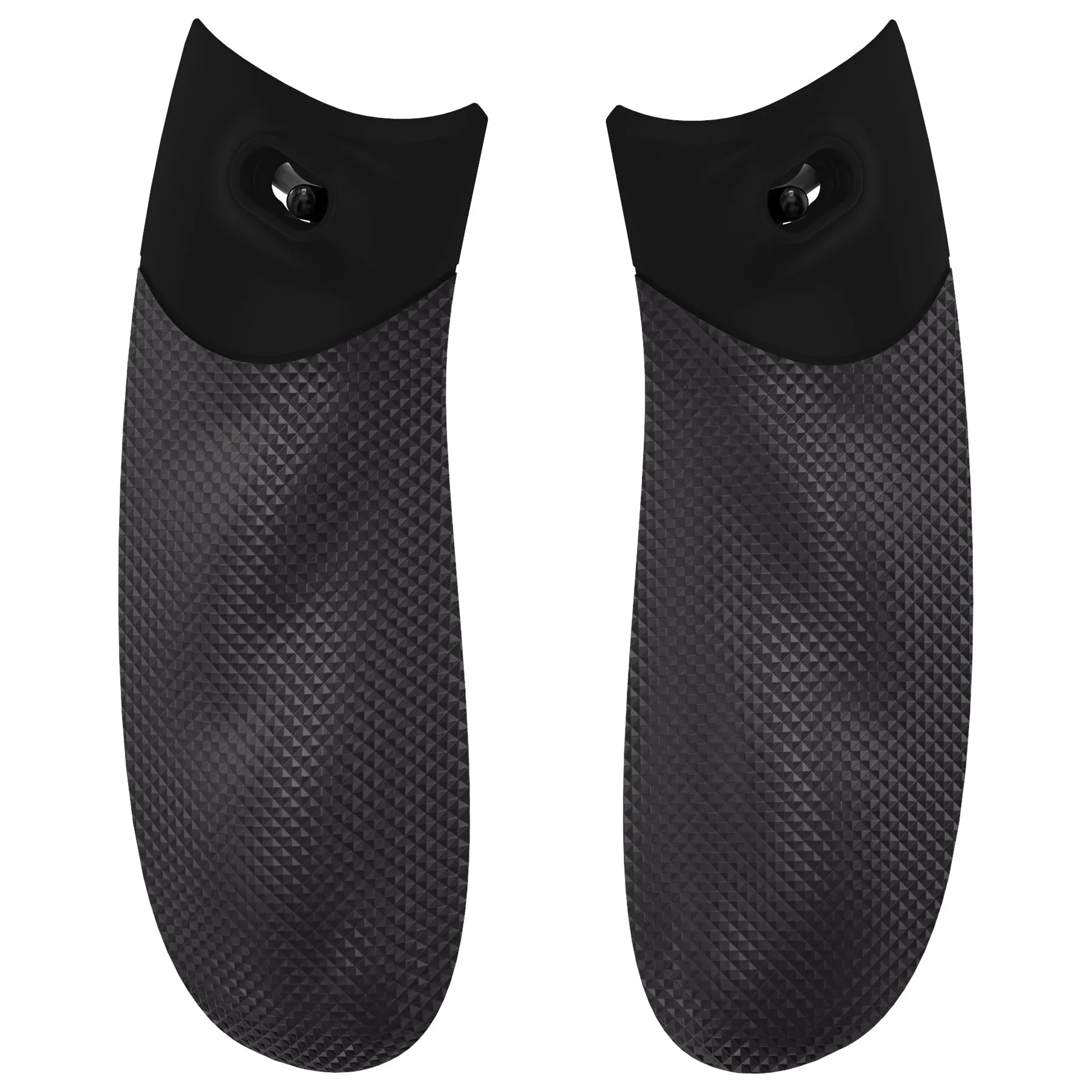 eXtremeRate Black FLEXOR Rubberized Side Rails Grips Trigger Stop Kit for Xbox Series X / S Controller, Anti-Slip Ergonomic Trigger Stopper Handle Grips for Xbox Core Controller - Diamond Textured - PX3Q3001
