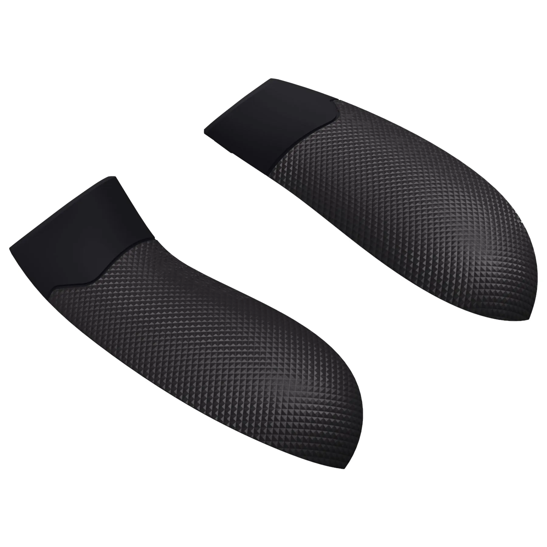 eXtremeRate Black Performance Non-Slip Texture Rubberized Grips Replacement Back Panels for Xbox Series X/S Controller - PX3C3001