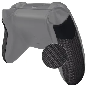 eXtremeRate Black Performance Non-Slip Texture Rubberized Grips Replacement Back Panels for Xbox Series X/S Controller - PX3C3001