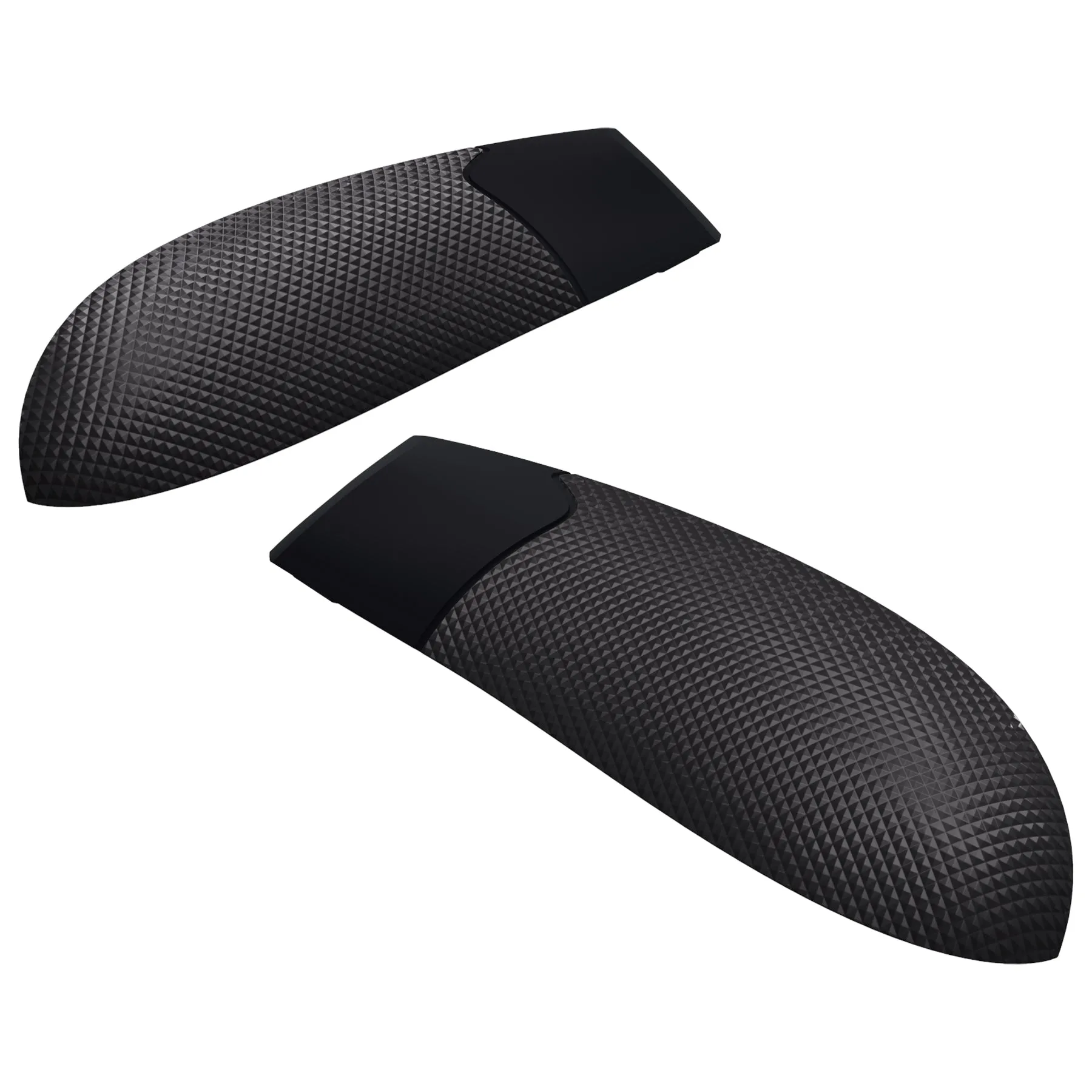 eXtremeRate Black Performance Non-Slip Texture Rubberized Grips Replacement Back Panels for Xbox Series X/S Controller - PX3C3001