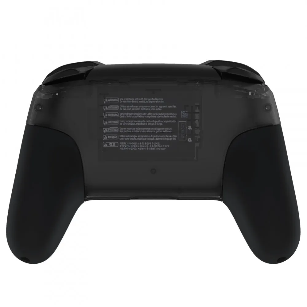 eXtremeRate Black Replacement Handle Grips for Nintendo Switch Pro Controller, Soft Touch DIY Hand Grip Shell for Nintendo Switch Pro - Controller NOT Included - GRP316