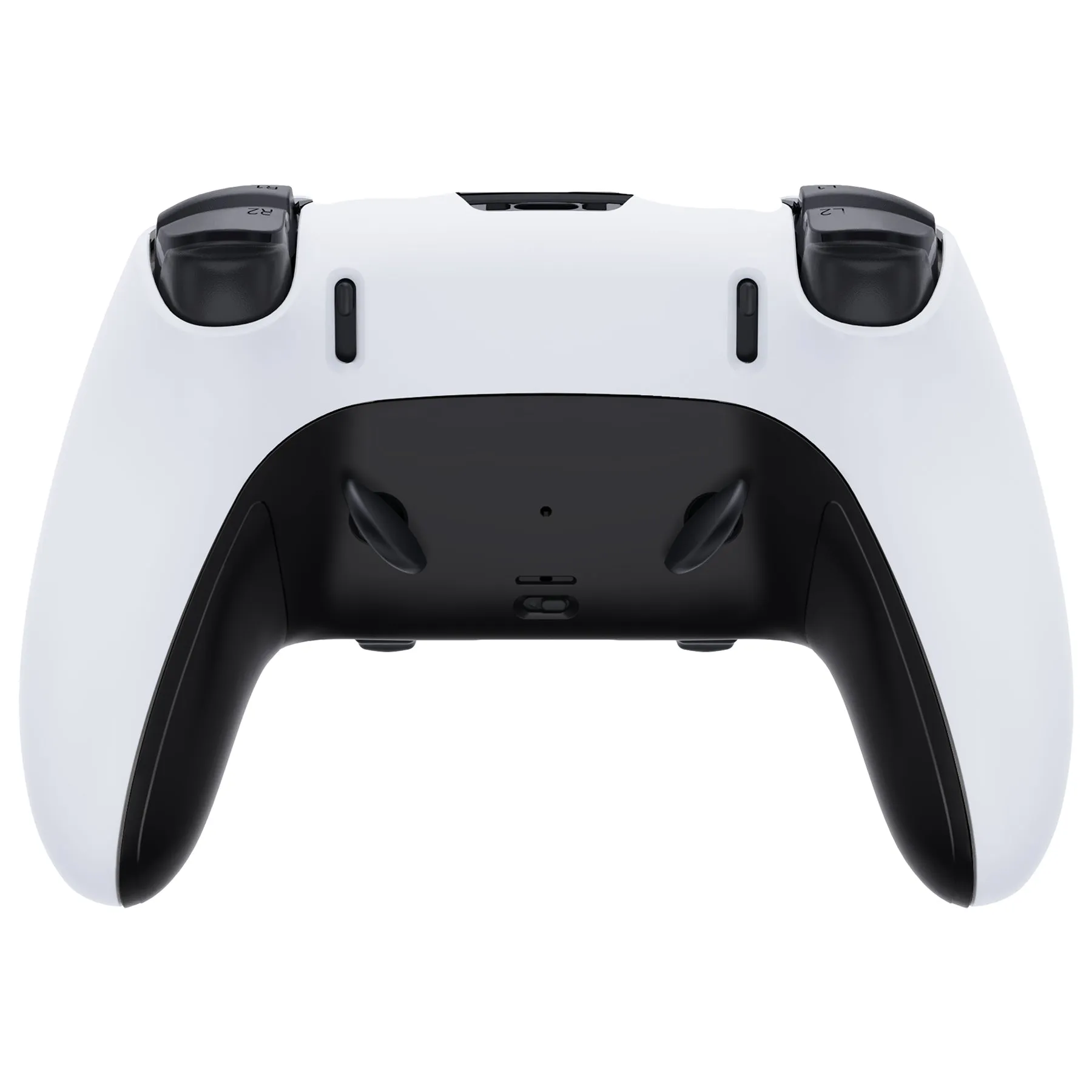 eXtremeRate Black Top Bottom Decorative Trim Shell Compatible with ps5 Edge Controller DIY Replacement Front Back Clip Shell, Custom Plates Cover Compatible with ps5 Edge Controller - CXQEGP006