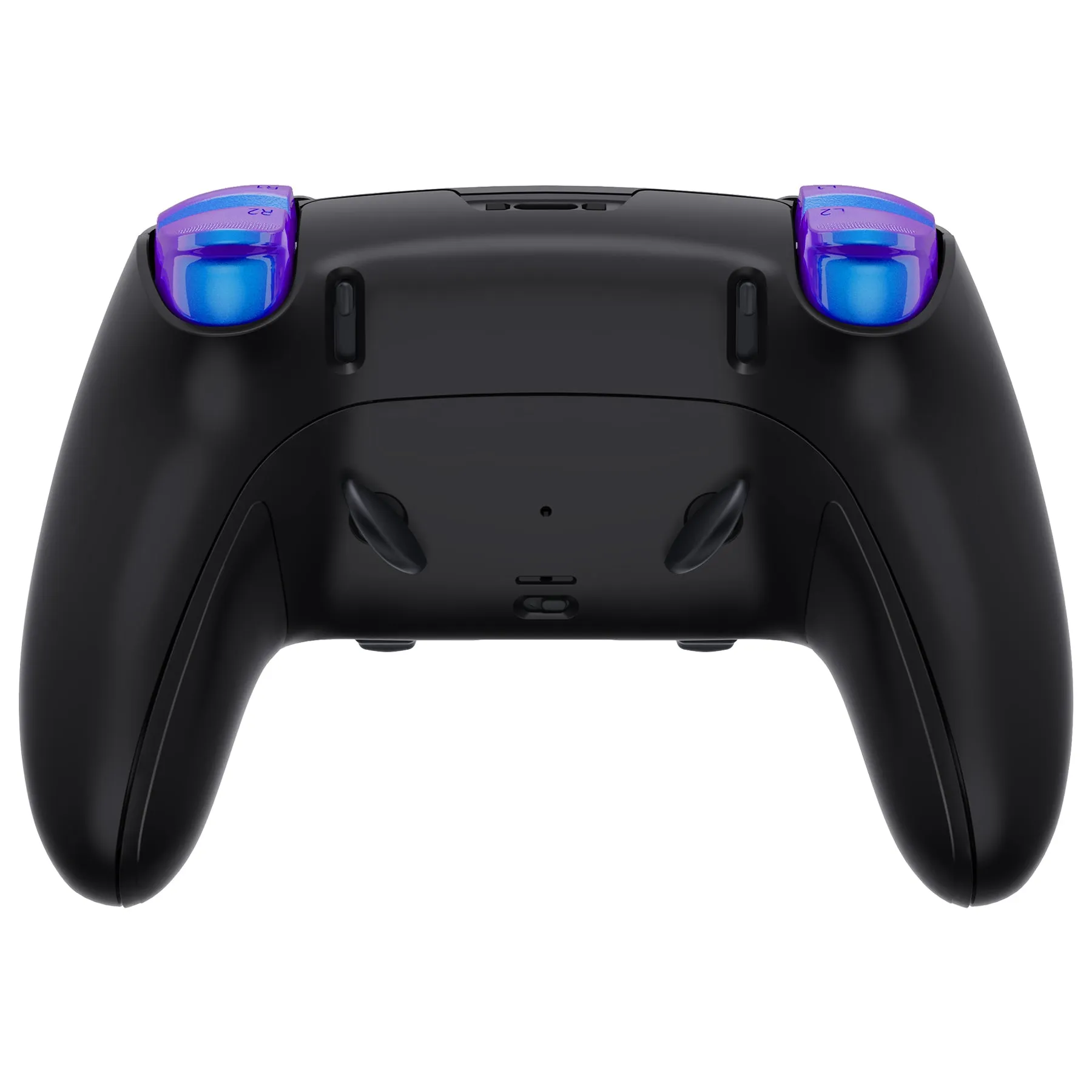 eXtremeRate Blue Flame Full Set Housing Shell with Buttons Touchpad Cover Compatible with ps5 Edge Controller, Custom Replacement Decorative Trim Shell Front Back Plates Compatible with ps5 Edge Controller - QRHEGT004