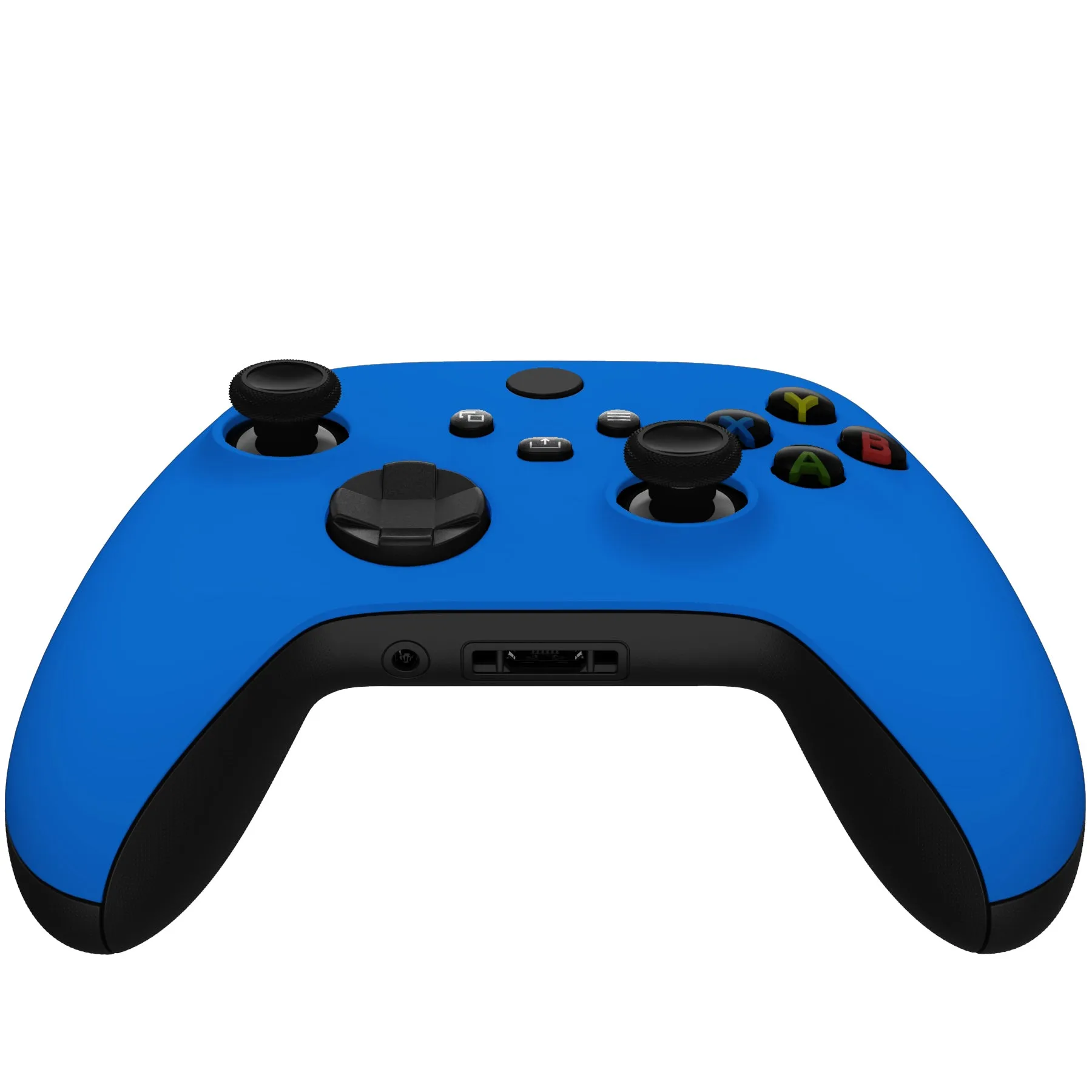 eXtremeRate Blue Replacement Part Faceplate, Soft Touch Grip Housing Shell Case for Xbox Series S & Xbox Series X Controller Accessories - Controller NOT Included - FX3P305