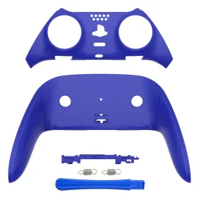 eXtremeRate Blue Top Bottom Decorative Trim Shell Compatible with ps5 Edge Controller DIY Replacement Front Back Clip Shell, Custom Plates Cover Compatible with ps5 Edge Controller - CXQEGP003
