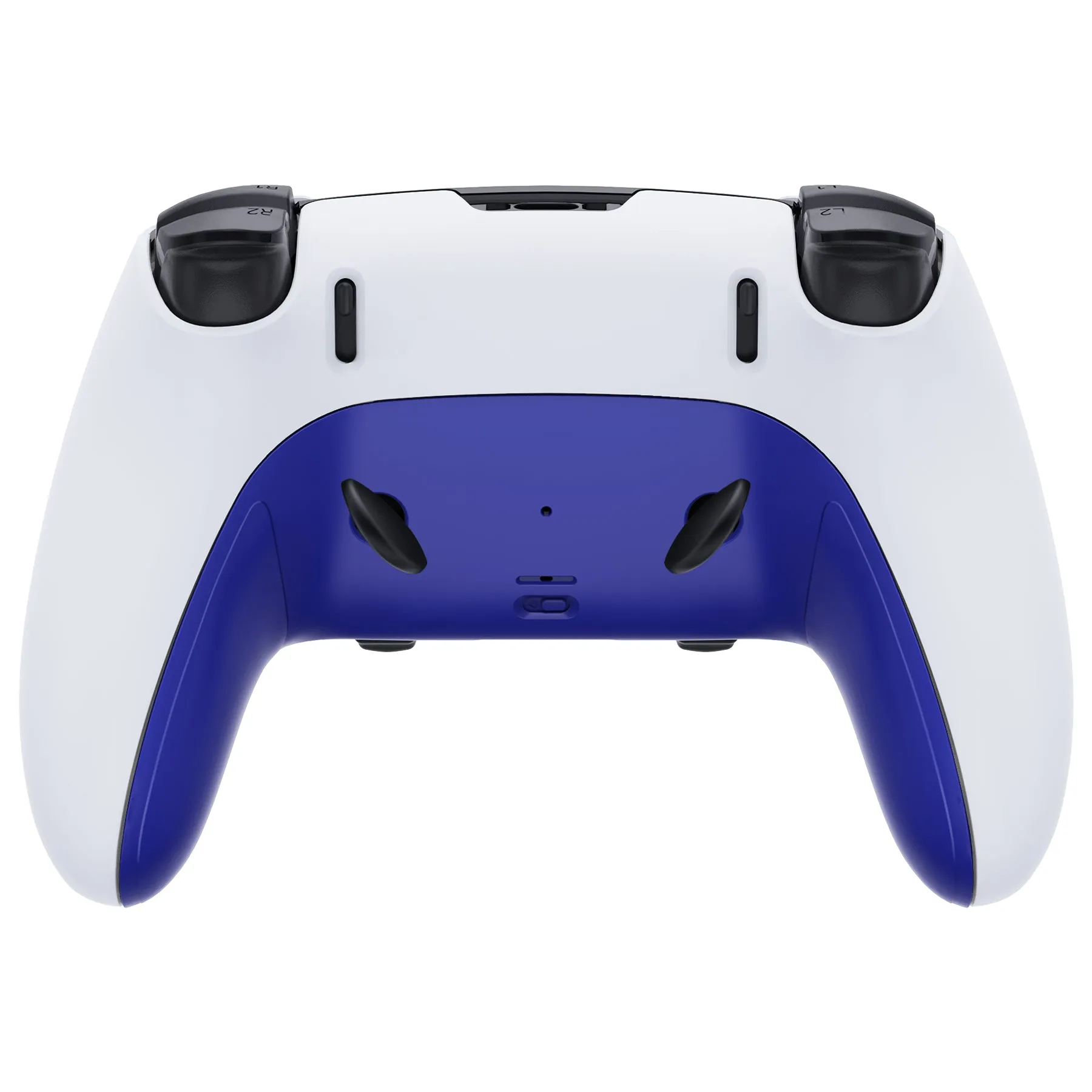 eXtremeRate Blue Top Bottom Decorative Trim Shell Compatible with ps5 Edge Controller DIY Replacement Front Back Clip Shell, Custom Plates Cover Compatible with ps5 Edge Controller - CXQEGP003