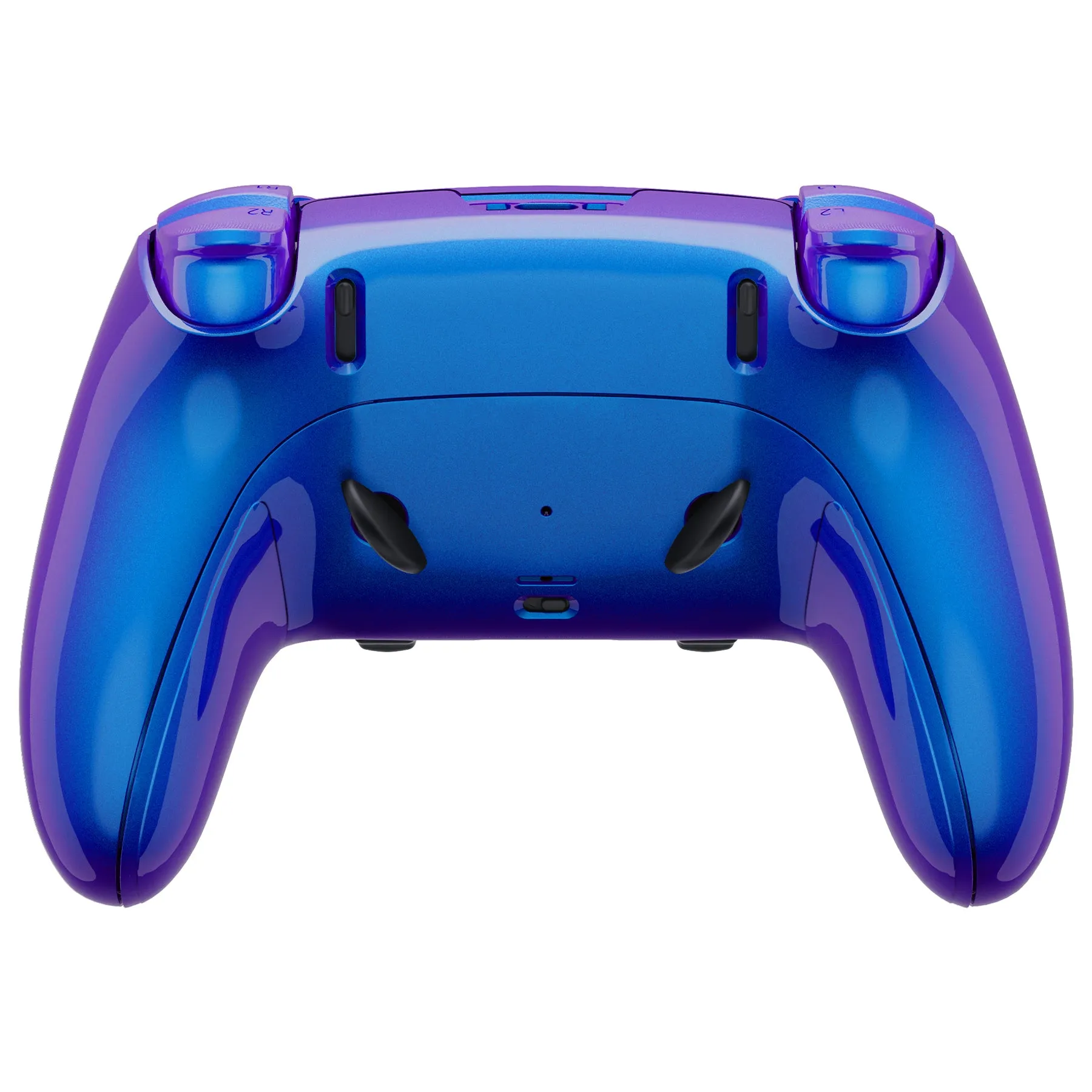 eXtremeRate Chameleon Purple Blue Full Set Housing Shell with Buttons Touchpad Cover Compatible with ps5 Edge Controller, Custom Replacement Decorative Trim Shell Front Back Plates Compatible with ps5 Edge Controller - QRHEGP008