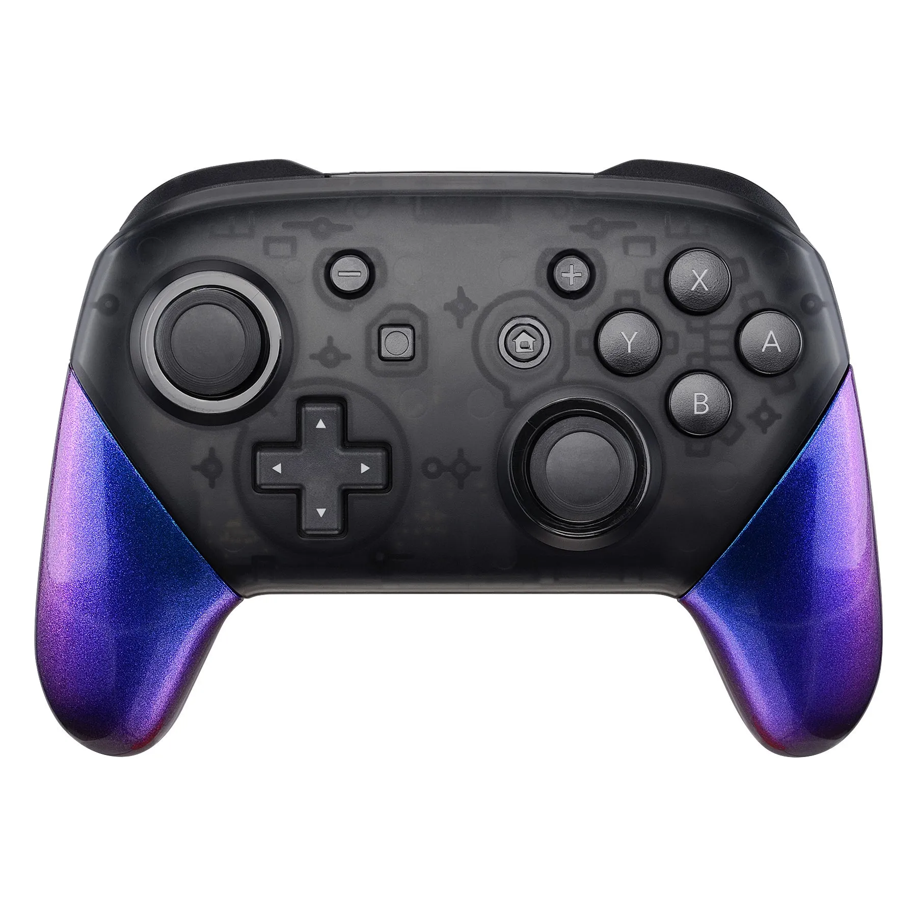 eXtremeRate Chameleon Replacement Handle Grips for Nintendo Switch Pro Controller, Purple Blue DIY Hand Grip Shell for Nintendo Switch Pro - Controller NOT Included - GRP301